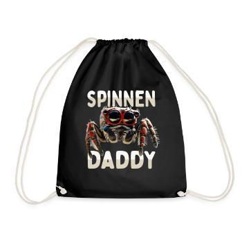 Spinnen Daddy Spider Papa Vogelspinne Dad Spinne - Turnbeutel - Schwarz - Vorne