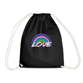 Arc-en-ciel d’amour - Sac de sport léger - noir - Devant