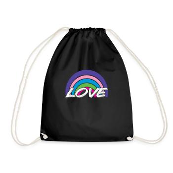 Arc-en-ciel - Sac de sport léger - noir - Devant