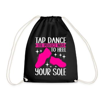 Tap Dance Tap Dancer - Drawstring Bag - black - Front