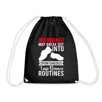 Tap Dance Tap Dancer - Drawstring Bag - black - Front
