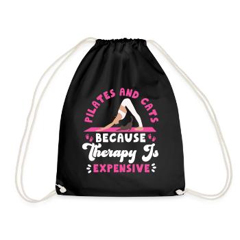 Instructeur de Pilates Enseignant Chat - Sac de sport léger - noir - Devant