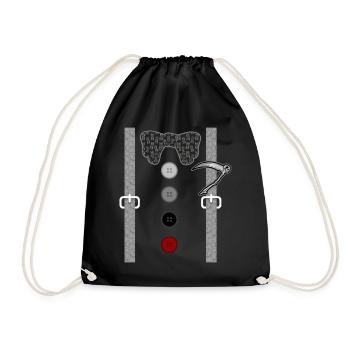 Reaper Shirt, Suspender Grim Reaper Scythe - Drawstring Bag - black - Front