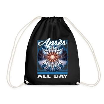 Apres All Day Kaleidoscope Carving Cosmos - Drawstring Bag - black - Front