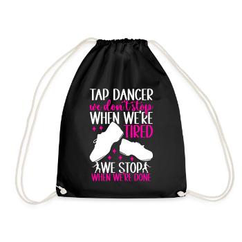 Claquettes Claquettes Danseuse de claquettes - Sac de sport léger - noir - Devant