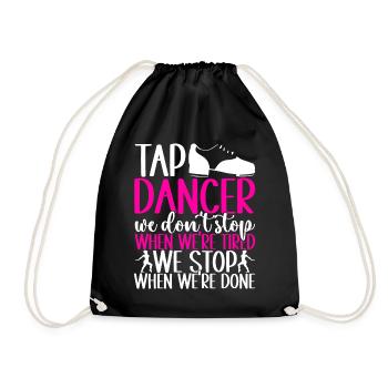 Claquettes Claquettes Danseuse de claquettes - Sac de sport léger - noir - Devant