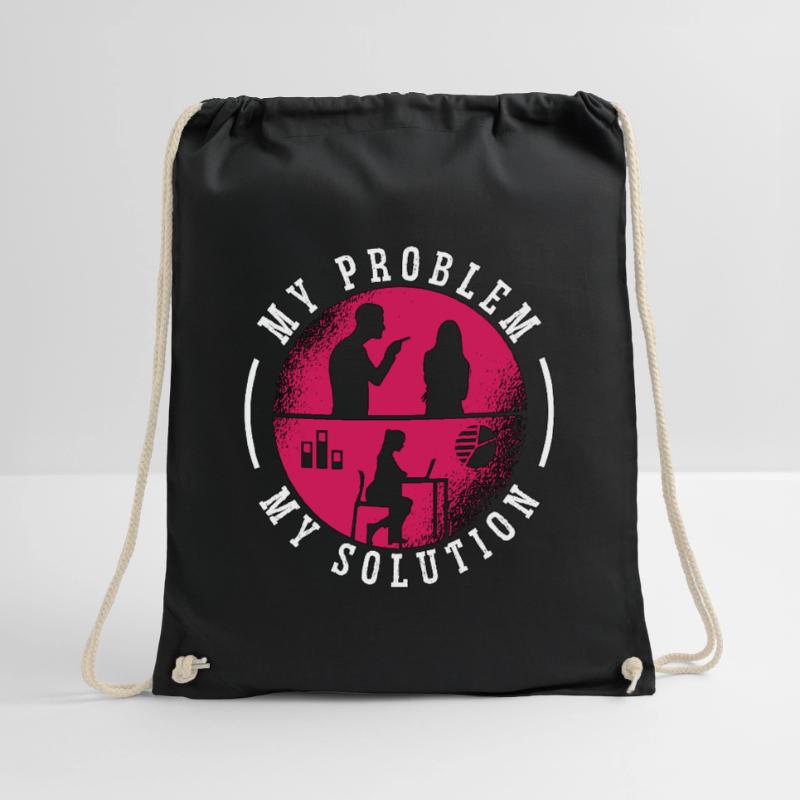 Data Analyst My Problem My Solution Pictogram Mom Drawstring Bag
