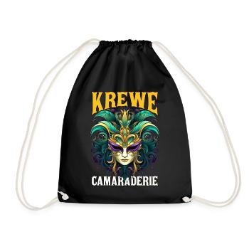 Krewe Camaraderie Mardi Gras Mask Carnival - Turnbeutel - Schwarz - Vorne