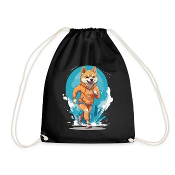 Running Shiba Dog Thrills Jogger - Sac de sport léger - noir - Devant