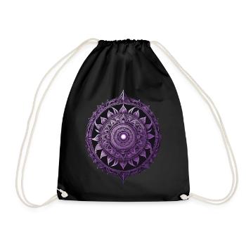 Mandala Design Ästhetisches Muster Spirituelles - Turnbeutel - Schwarz - Vorne