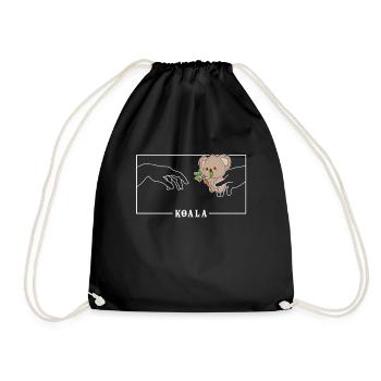 Michelangelo Creation of Adam Koala Koalabear - Drawstring Bag - black - Front