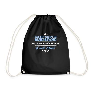 Retirement Pensioner Pensioner Chicken Breeder - Drawstring Bag - black - Front
