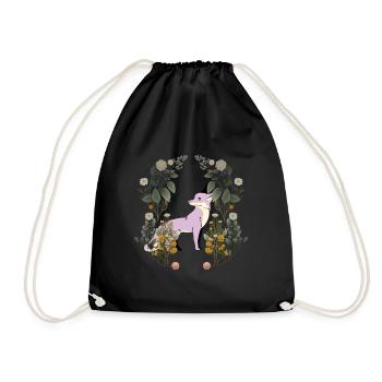 Renard rétro Vintage faune renards botanique Nature - Sac de sport léger - noir - Devant