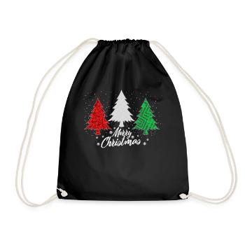 Chemise de Noël, joyeux Noël abstrait Tee, - Sac de sport léger - noir - Devant