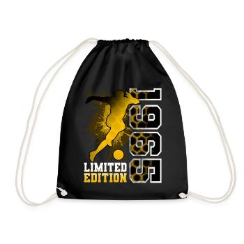 1965 Année de naissance Anniversaire Football - Sac de sport léger - noir - Devant