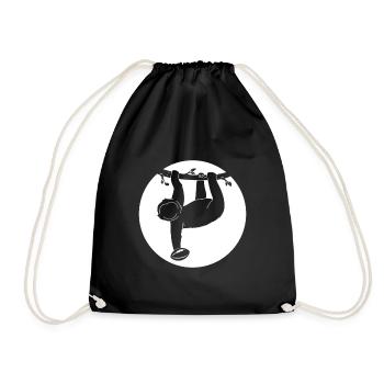 Rugby Player Sloth Rugby Sloth Rugby Sloth - Turnbeutel - Schwarz - Vorne