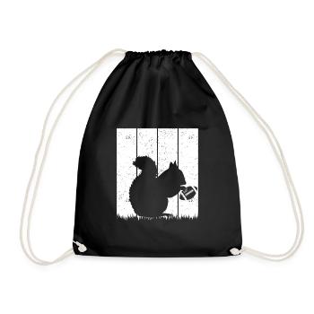 Rugby Player Squirrel Rugby Squirrel Rugby Squirre - Turnbeutel - Schwarz - Vorne