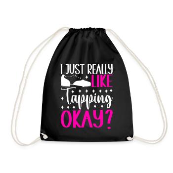 Tap Dance Tap Dancer - Drawstring Bag - black - Front
