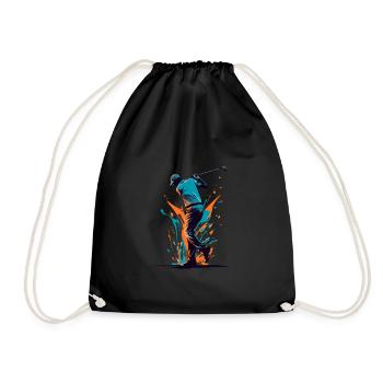 Golfspieler Design Aesthetic Golfer Sport - Turnbeutel - Schwarz - Vorne
