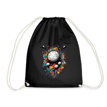 Golfspieler Design Aesthetic Golfer Sport - Turnbeutel - Schwarz - Vorne