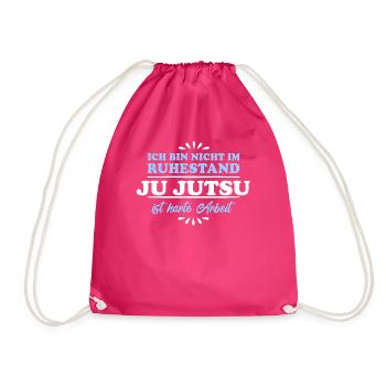 Retirement Pensioner Pensioner Ju-Jutsu - Drawstring Bag - fuchsia - Front