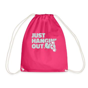 Just Hanging Out Koalabear Eucalyptus Lover Koala - Drawstring Bag - fuchsia - Front