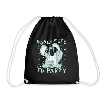 Koalafied To Party Koalabear Amoureux de l’eucalyptus - Sac de sport léger - noir - Devant