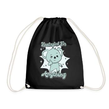 Koalafied pour tout ce qui est Koalabear Eucalyptus Amoureux - Sac de sport léger - noir - Devant