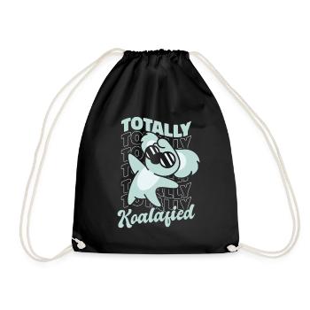 Totally Koalafied Koalabear Eucalyptus Lover Koala - Drawstring Bag - black - Front