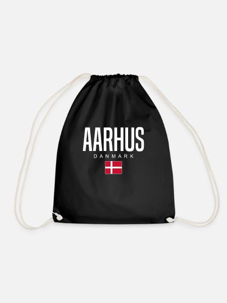 Aarhus Dänemark - Turnbeutel - Schwarz