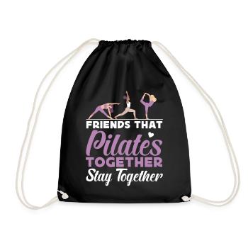 Pilates Instructor Teacher Friends - Drawstring Bag - black - Front
