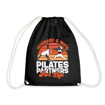 Pilates Instructor Teacher Husband - Drawstring Bag - black - Front