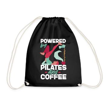Pilates Instructor Teacher Coffee - Drawstring Bag - black - Front