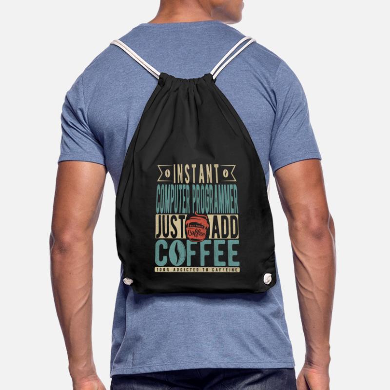 Instant Computer Programmer Fügen Sie einfach Kaffee hinzu Turnbeutel