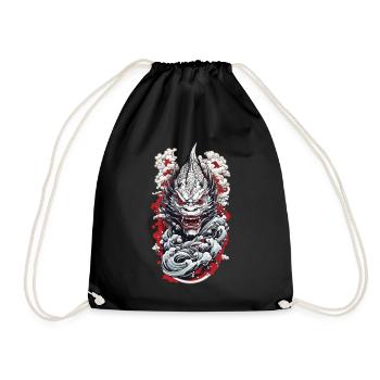 Seeungeheuer Ästhetik Yokai Oni Japan Vintage - Turnbeutel - Schwarz - Vorne