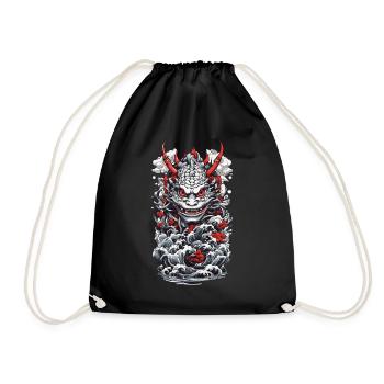Seeungeheuer Aesthetic Yokai Japanischer Oni - Turnbeutel - Schwarz - Vorne
