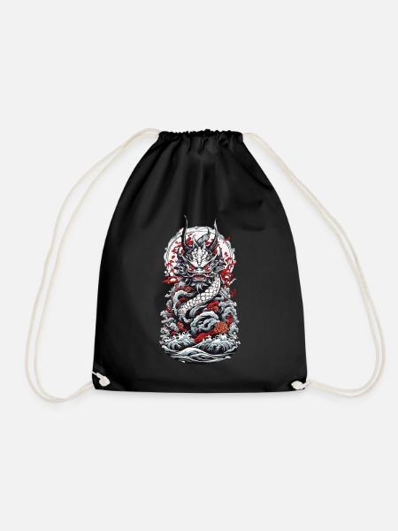 Seeungeheuer Aesthetic Yokai Japanischer Oni - Turnbeutel - Schwarz