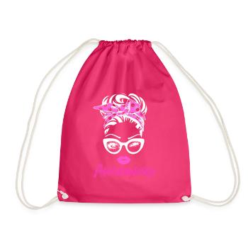 Sensibilisation au cancer du sein - Sac de sport léger - fuchsia - Devant