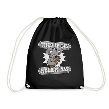 This Is My Relax Day Koalabear Eucalyptus Lover - Drawstring Bag - black - Front