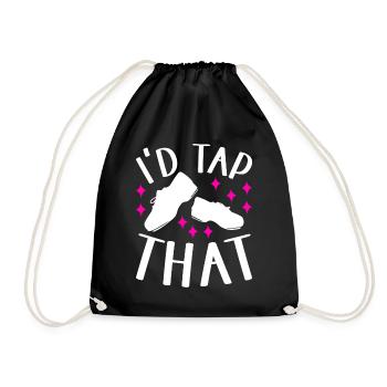 Tap Dance Tap Dancer - Drawstring Bag - black - Front