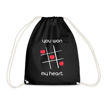 Valentine's Day Couple Romance Favorite Person - Drawstring Bag - black - Front