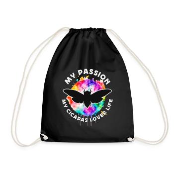 Amoureux des cigales Ma passion Mes cigales Entomologiste - Sac de sport léger - noir - Devant