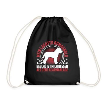 Lagotto Romagnolo protects me water dog - Drawstring Bag - black - Front