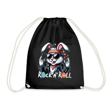 Lapin de Pâques Rock n Roll Oeufs De Pâques Lunettes De Soleil Cool - Sac de sport léger - noir - Devant