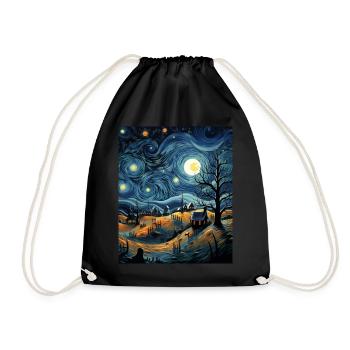 Halloween-Sternennachthemd Spooky Sky Art T-Shirt - Turnbeutel - Schwarz - Vorne
