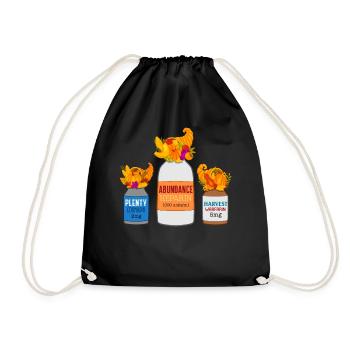 Chemise de soins intensifs, Plenty Harvest abondance Tee, cadeau pour - Sac de sport léger - noir - Devant