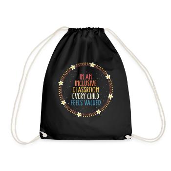 Special Education Shirt, In An Inclusive - Drawstring Bag - black - Front