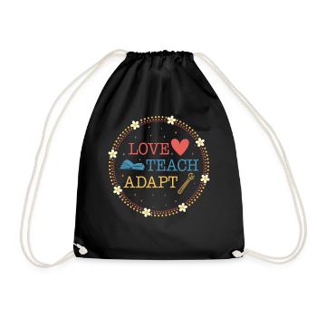 SPED Teacher Shirt, Love Teach Adapt Tee, classique - Sac de sport léger - noir - Devant