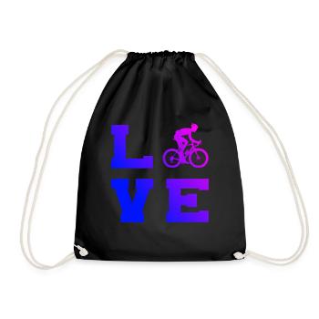 Road Bike Road Cycling Road Bike Women's Road Cycling - Drawstring Bag - black - Front