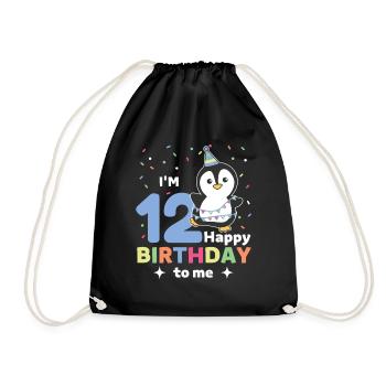 Pingouin pour les 12 ans pour les enfants de douze ans - Sac de sport léger - noir - Devant